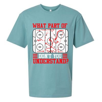 Funny What Part Of Hockey Dont You Understand Hockey Player Sueded Cloud Jersey T-Shirt