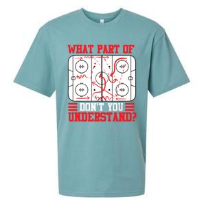 Funny What Part Of Hockey Don't You Understand Hockey Player T Sueded Cloud Jersey T-Shirt