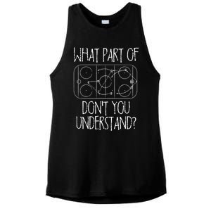 Funny What Part Of Hockey Dont You Understand Hockey Player Gift Ladies PosiCharge Tri-Blend Wicking Tank