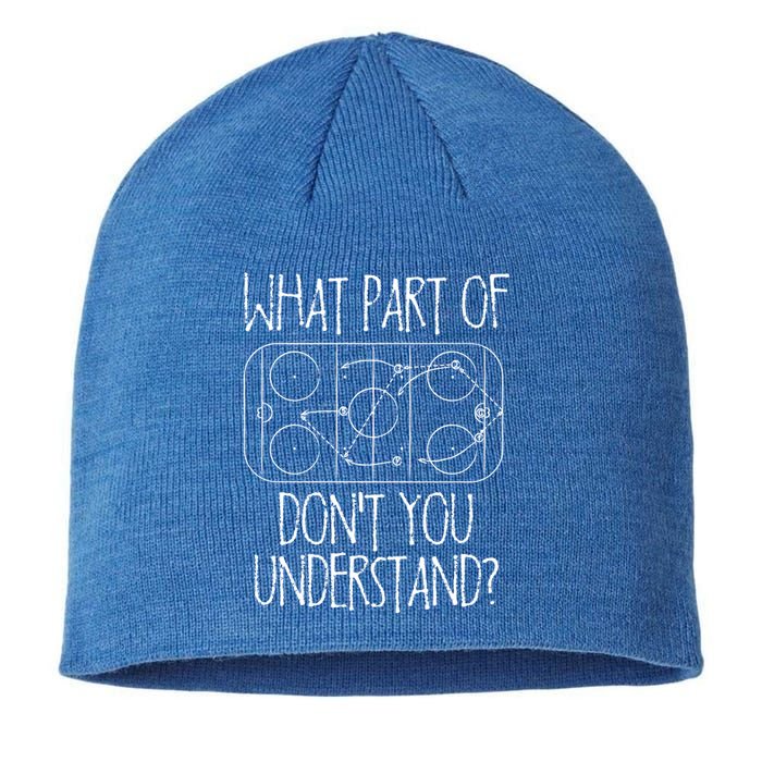 Funny What Part Of Hockey Dont You Understand Hockey Player Gift Sustainable Beanie