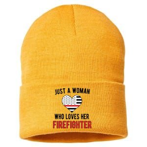 Firefighter Wife Proud Fire Wife Gift Sustainable Knit Beanie