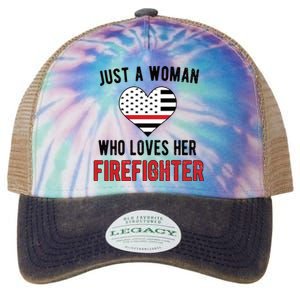 Firefighter Wife Proud Fire Wife Gift Legacy Tie Dye Trucker Hat