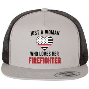 Firefighter Wife Proud Fire Wife Gift Flat Bill Trucker Hat