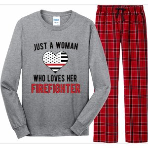 Firefighter Wife Proud Fire Wife Gift Long Sleeve Pajama Set