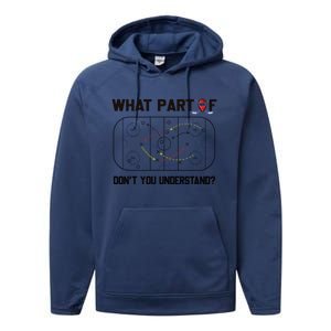 Funny What Part Of Hockey DonT You Understand Hockey Player Gift Performance Fleece Hoodie