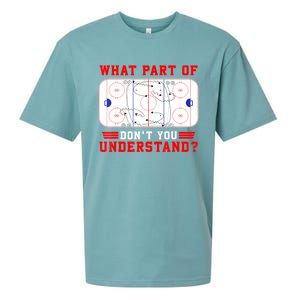 Funny What Part Of Hockey Dont You Understand Hockey Player Gift Sueded Cloud Jersey T-Shirt