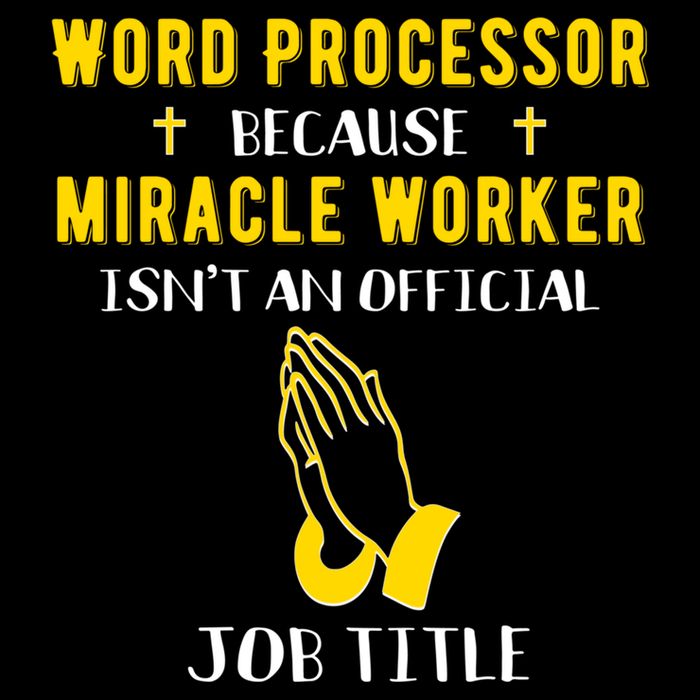 Funny Word Processor Because Miracle Worker Isnt A Job Title Funny Gift Wool Snapback Cap