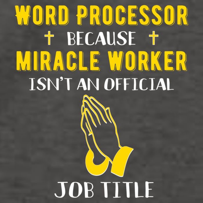 Funny Word Processor Because Miracle Worker Isnt A Job Title Funny Gift Vector Backpack