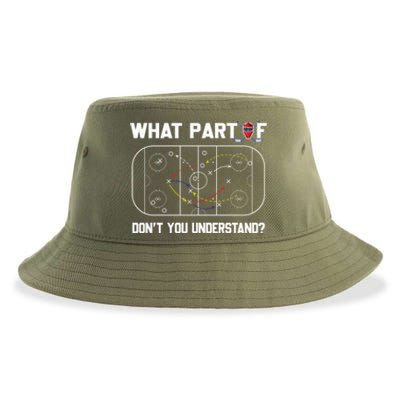 Funny What Part Of Hockey Dont You Understand Hockey Coach Gift Sustainable Bucket Hat