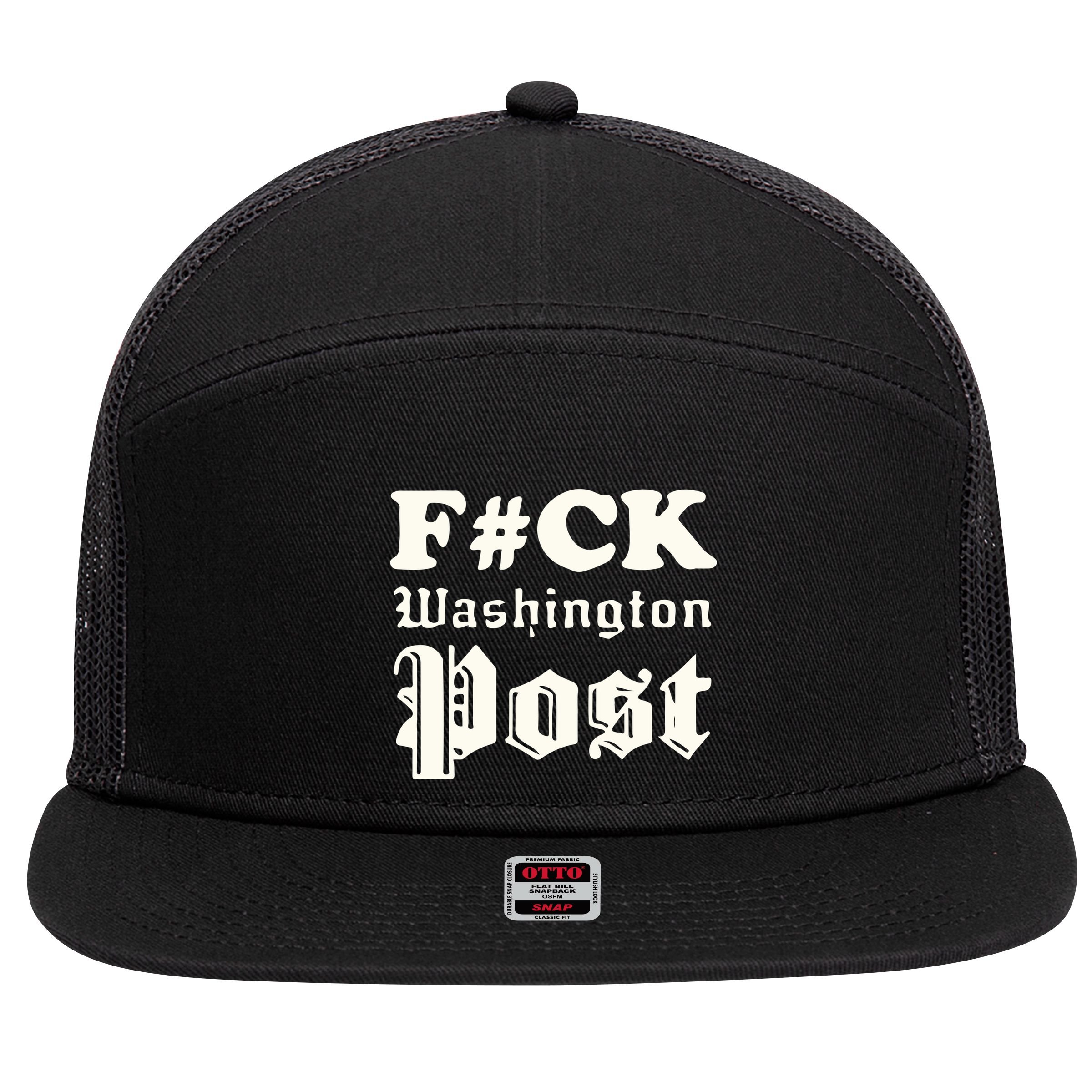 Fuck Washington Post 7 Panel Mesh Trucker Snapback Hat