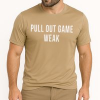 Funny Weak Pullout Game Pull Out New Dad Father Fathers Day Performance Shirt