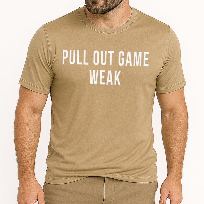 Funny Weak Pullout Game Pull Out New Dad Father Fathers Day Performance Shirt