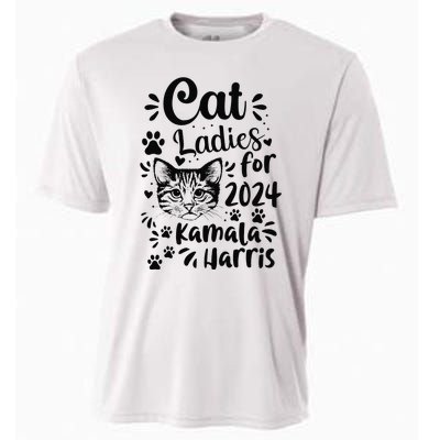 First Woman President Cat Ladies For Kamala Harris Vote 2024 Cooling Performance Crew T-Shirt