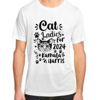 First Woman President Cat Ladies For Kamala Harris Vote 2024 Adult ChromaSoft Performance T-Shirt