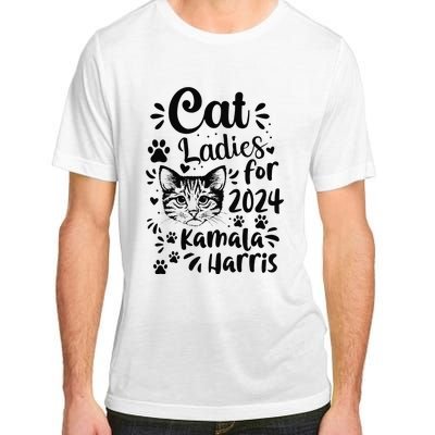 First Woman President Cat Ladies For Kamala Harris Vote 2024 Adult ChromaSoft Performance T-Shirt