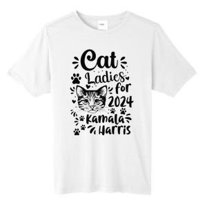 First Woman President Cat Ladies For Kamala Harris Vote 2024 Tall Fusion ChromaSoft Performance T-Shirt