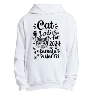 First Woman President Cat Ladies For Kamala Harris Vote 2024 Urban Pullover Hoodie