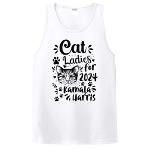 First Woman President Cat Ladies For Kamala Harris Vote 2024 PosiCharge Competitor Tank