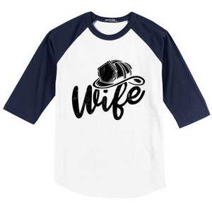 Firefighter Wife Proud Fires Wife Thin Red Line Gift Baseball Sleeve Shirt