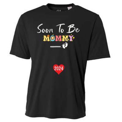 Funny Women Pregnancy Soon To Be Mommy 2024 Funny New Mom Cooling Performance Crew T-Shirt