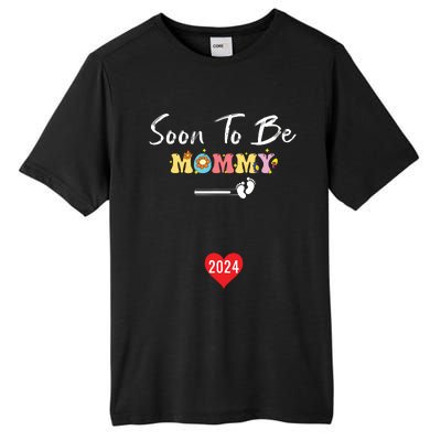 Funny Women Pregnancy Soon To Be Mommy 2024 Funny New Mom Tall Fusion ChromaSoft Performance T-Shirt