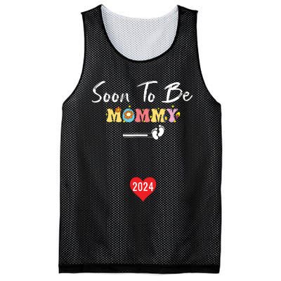 Funny Women Pregnancy Soon To Be Mommy 2024 Funny New Mom Mesh Reversible Basketball Jersey Tank