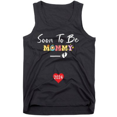 Funny Women Pregnancy Soon To Be Mommy 2024 Funny New Mom Tank Top