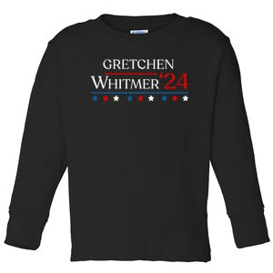 First Woman President Whitmer 2024 Gretchen Whitmer 47 Vote Toddler Long Sleeve Shirt