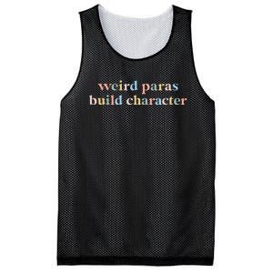 Funny Weird Paras Build Character Para Life Paraprofessional Mesh Reversible Basketball Jersey Tank