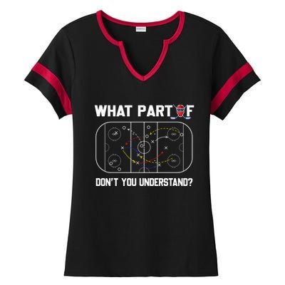 Funny What Part Of Hockey DonT You Understand Hockey Coach Gift Ladies Halftime Notch Neck Tee