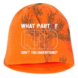 Funny What Part Of Hockey DonT You Understand Hockey Coach Gift Kati - Camo Knit Beanie