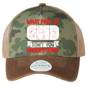 Funny What Part Of Hockey DonT You Understand Hockey Player Cool Gift Legacy Tie Dye Trucker Hat