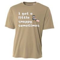 Funny Word Play I Get A Little Snappy Sometimes Cooling Performance Crew T-Shirt