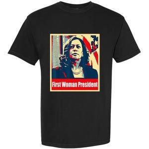 First Woman President Of America Kamala Harris 2024 Garment-Dyed Heavyweight T-Shirt