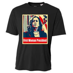 First Woman President Of America Kamala Harris 2024 Cooling Performance Crew T-Shirt