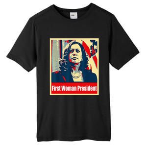 First Woman President Of America Kamala Harris 2024 Tall Fusion ChromaSoft Performance T-Shirt