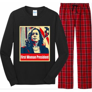 First Woman President Of America Kamala Harris 2024 Long Sleeve Pajama Set