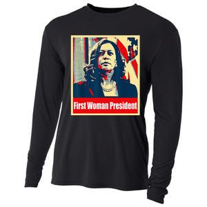 First Woman President Of America Kamala Harris 2024 Cooling Performance Long Sleeve Crew