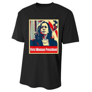 First Woman President Of America Kamala Harris 2024 Performance Sprint T-Shirt