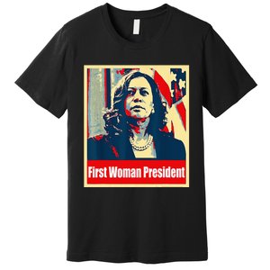 First Woman President Of America Kamala Harris 2024 Premium T-Shirt