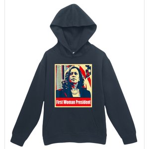 First Woman President Of America Kamala Harris 2024 Urban Pullover Hoodie