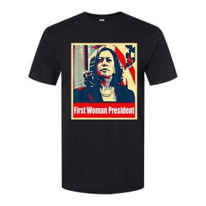 First Woman President Of America Kamala Harris 2024 Softstyle CVC T-Shirt