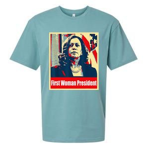 First Woman President Of America Kamala Harris 2024 Sueded Cloud Jersey T-Shirt