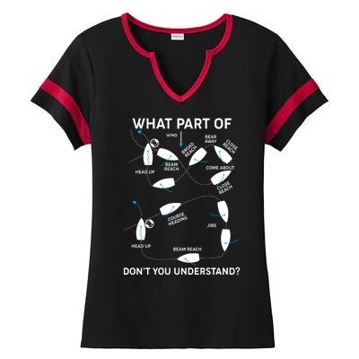 Funny What Part Of Don't You Understand Boating Expert Ladies Halftime Notch Neck Tee