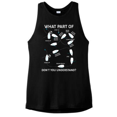 Funny What Part Of Don't You Understand Boating Expert Ladies PosiCharge Tri-Blend Wicking Tank