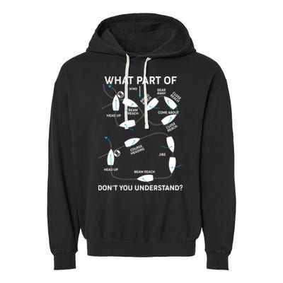 Funny What Part Of Don't You Understand Boating Expert Garment-Dyed Fleece Hoodie