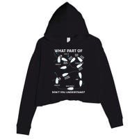 Funny What Part Of Don't You Understand Boating Expert Crop Fleece Hoodie