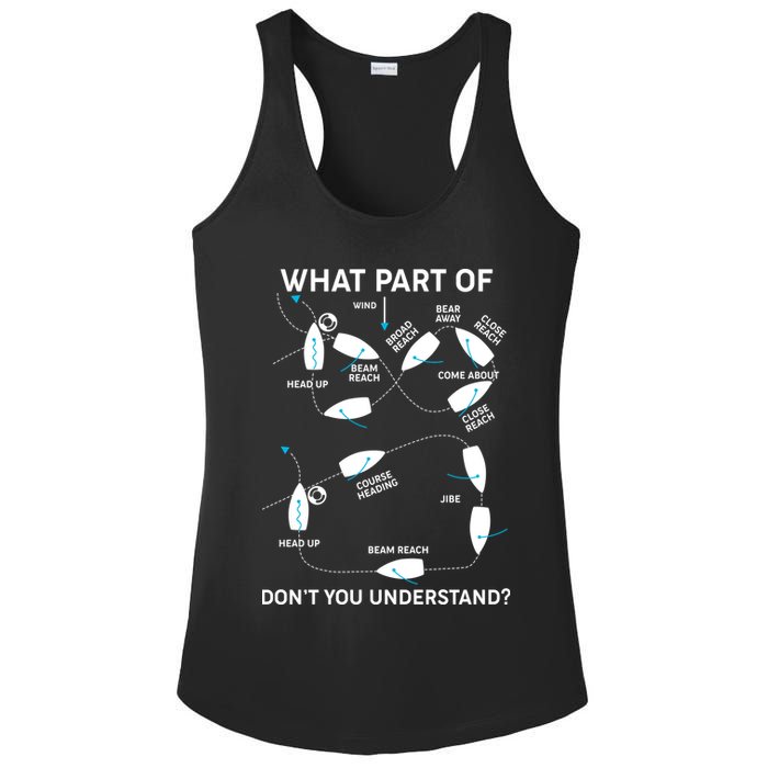 Funny What Part Of Don't You Understand Boating Expert Ladies PosiCharge Competitor Racerback Tank