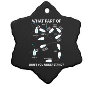 Funny What Part Of Don't You Understand Boating Expert Ceramic Star Ornament