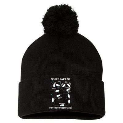 Funny What Part Of Don't You Understand Boating Expert Pom Pom 12in Knit Beanie
